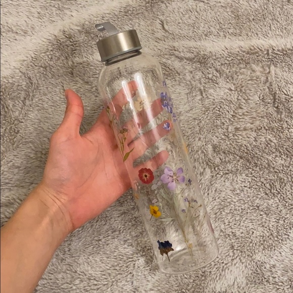 Urban Outfitters Other - Urban Outfitters Pressed Flower Glass Water Bottle